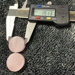 19MM 3/4ths rose quartz plugs